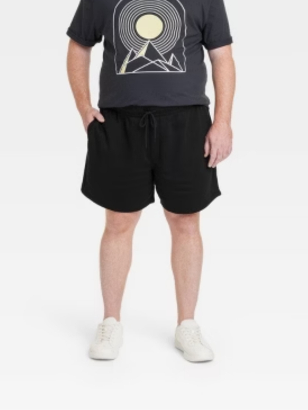 Goodfellow & Co Big & Tall Knit Shorts Men's Size 5XL 8.5" Inseam Black